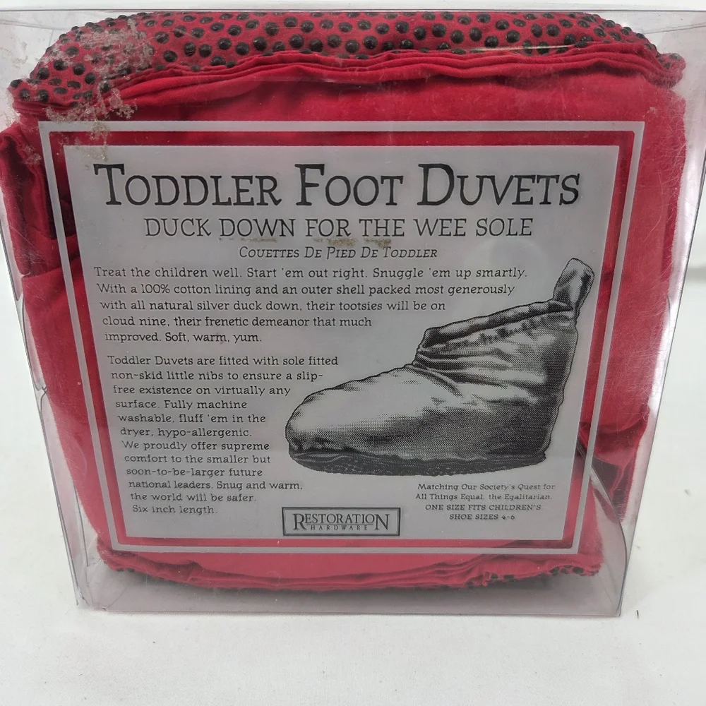 Restoration Hardware NIB Toddler Foot Duvets fits shoe size 4-6